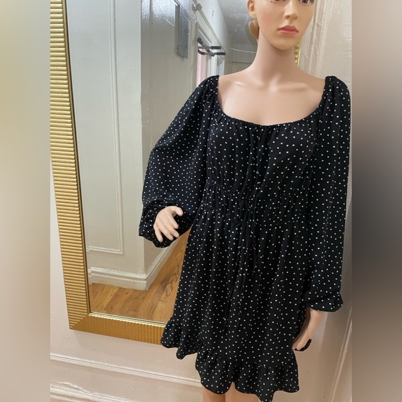 Asos Elegant Black Polka Dot Dress - Picture 10 of 11